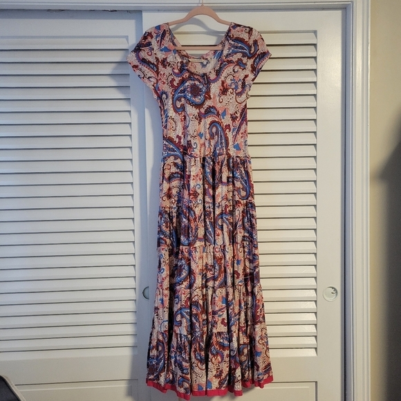 Soft surroundings Kara Framboise Paisley Maxi dress. - Picture 3 of 16
